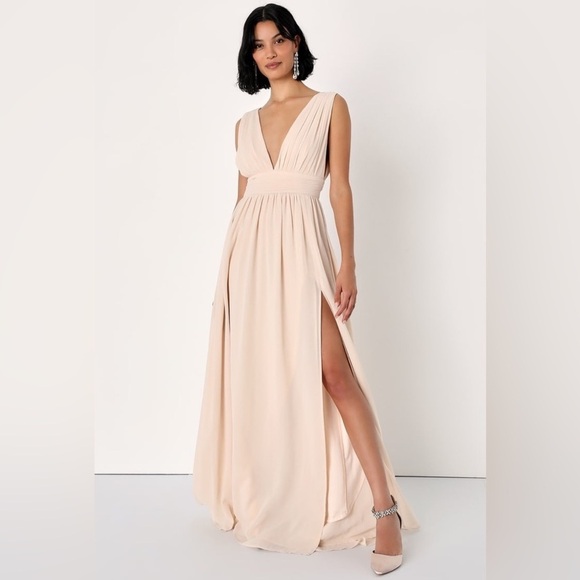 Lulus Heavenly Hues Goddess Maxi Dress Size M - Picture 1 of 11